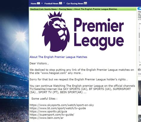 HesGoal English Premier League .